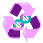 recycling symbol + dna