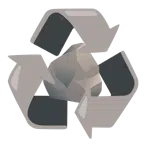 recycling symbol + rock
