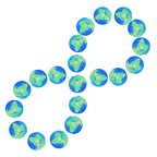 infinity + globe showing Europe-Africa