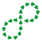 infinity + evergreen tree