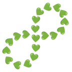 infinity + green heart