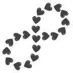 infinity + black heart