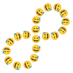 infinity + grinning face with sweat