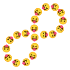 infinity + squinting face with tongue