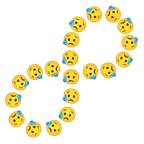infinity + sad but relieved face