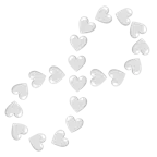 infinity + white heart