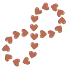 infinity + brown heart
