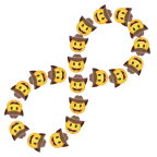 infinity + cowboy hat face