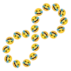infinity + rolling on the floor laughing
