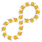 infinity + partying face