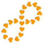 infinity + orange heart