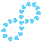 infinity + light blue heart