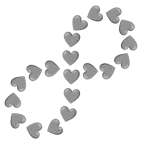 infinity + grey heart