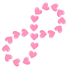 infinity + pink heart