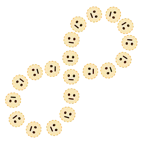 infinity + dotted line face