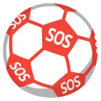 Fußball + SOS-Zeichen