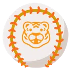 Baseball + Tigergesicht