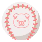 Baseball + Schweinegesicht