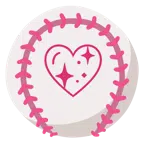 Baseball + funkelndes Herz