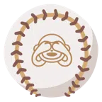 Baseball + sich die Augen zuhaltendes Affengesicht