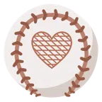 Baseball + braunes Herz