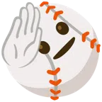 Baseball + salutierendes Gesicht