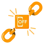Ketten + Mobiltelefon aus