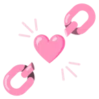 catene + cuore rosa