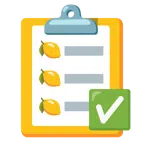 check mark button + lemon