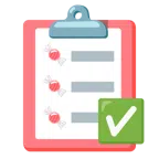 check mark button + candy