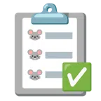 check mark button + mouse face