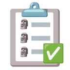 check mark button + moai