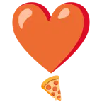 punto esclamativo a cuore + pizza