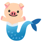 ปลา + หน้าหมู