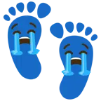 impronta di piedi + faccina disperata