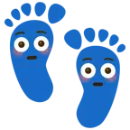impronta di piedi + faccina imbarazzata