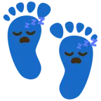 impronta di piedi + faccina che dorme