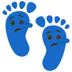 impronta di piedi + faccina bugiarda