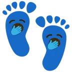 impronta di piedi + faccina che sbadiglia
