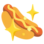 cuore che luccica + hot dog