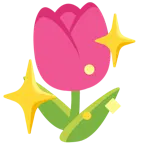 cuore che luccica + tulipano