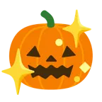 cuore che luccica + zucca di Halloween