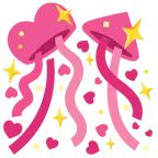cuore che luccica + coriandoli