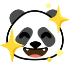 cuore che luccica + panda