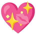 cuore che luccica + impronta della bocca