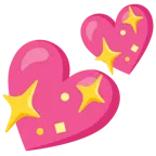 cuore che luccica + due cuori