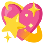 cuore che luccica + stella con scia