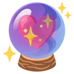 cuore che luccica + sfera di cristallo