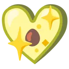 cuore che luccica + avocado