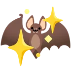 cuore che luccica + pipistrello
